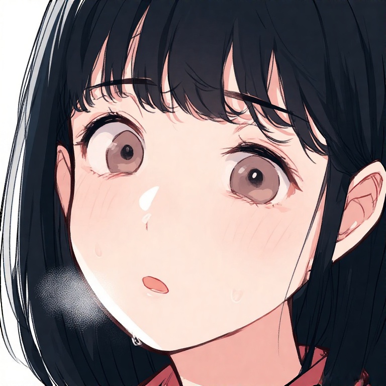 気持ちよさで目を見開く女性イラスト