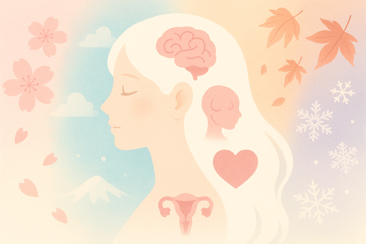 女性の生理周期イメージイラスト